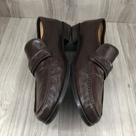 Giorgio Ricci Loafers Mens EU 45 Lavorazione Artibiana Brown Leather Shoes main image 7